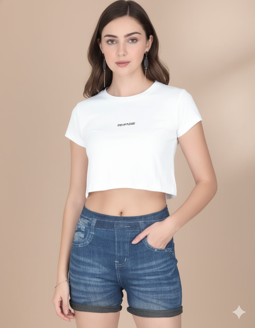 Embroidery Crop Top