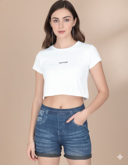 Embroidery Crop Top